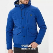 限XS码，Lyle & Scott 苏格兰金鹰 Wadded 男士连帽飞行员夹棉外套JK910V Prime会员免费直邮含税