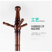 心家宜实木衣帽架卧室落地挂衣架欧式创意客厅水曲柳大衣架子家用