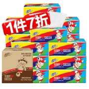 88VIP：freeze 清风 泰迪熊抽纸 3层120抽18包 中规格  *4件93.74元包邮（合23.4元/件）