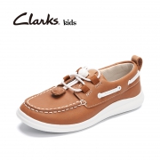 Clarks其乐童鞋男童中大童皮鞋英伦舒适春牛皮鞋新款Cloud Swing  券后359元