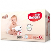 HUGGIES 好奇 铂金装 婴儿纸尿裤 L104片 *2件 308元包邮（需领券 合154元/件）
