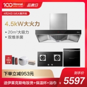 林内（Rinnai） NM05T 2E01M 1102E 顶吸式油烟机燃气灶烟灶消三件套 5597元