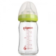 pigeon 贝亲 宽口径玻璃奶瓶 160ml SS号 绿色 *4件