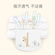 SPIRIT KIDS 宝宝吸汗巾0岁1-3儿童纯棉纱布婴儿垫背巾 3条装