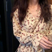 法式桔梗复古过膝初恋仙女裙 券后￥59.9