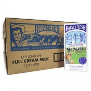 HARVEY FRESH 哈威鲜 全脂纯牛奶 1L 12盒 *2件 180.3元包邮（合90.15元/件）
