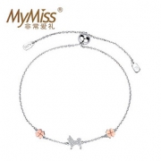 Mymiss 四叶草小狗简约手链