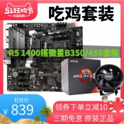AMD 锐龙 Ryzen 5 1400 盒装CPU处理器 + 微星 B350M PRO VD/PLUS 主板