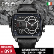 意大利品牌 POLICE 方形石英表 1099元包邮（多款可选）