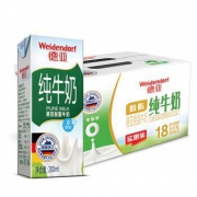 德国原装进口 Weidendorf 德亚 脱脂纯牛奶 200ml*18盒
