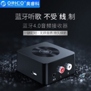 奥睿科（ORICO）AUX蓝牙适配器4.0版3.5转2RCA转手机电脑耳机台式机音箱响音频电视 蓝牙无线音频接收器 黑色 79元
