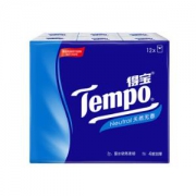 Tempo 得宝 手帕纸 迷你4层加厚纸巾 7张*12包纸巾 天然无香