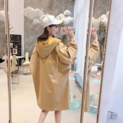 过膝宽松韩版chic春秋开衫风衣潮