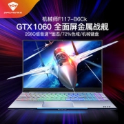 MACHENIKE 机械师 F117-B6CK 15.6英寸窄边框游戏本（i7-8750H、8GB、256GB、GTX1060 6G独显） 7599元包邮（需拼购）