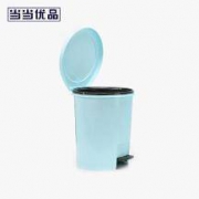 当当优品 小号脚踏式家用垃圾桶 蓝色 8L