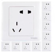 Schneider Electric 施耐德电器   A3E426_10UA 睿意  斜五孔插座 二三插（10只装）