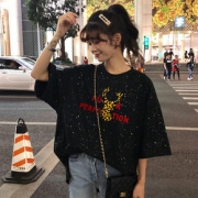 夏季新款2019短袖女学生T恤宽松休闲圆领韩版简约女装上衣体恤潮