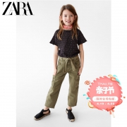 ZARA 童装 女童系腰带工装裤