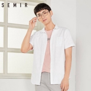 Semir 森马 男士休闲短袖衬衫