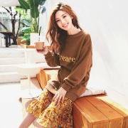 HSTYLE 韩都衣舍 OY7824. 女士碎花雪纺假两件  券后93元