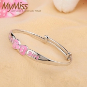 Mymiss 925银蝴蝶结宝宝儿童手镯