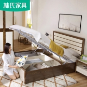 高箱储物现代简约北欧卧室实木脚板式床1.8米双人床1.5床组合BA1A 2280元