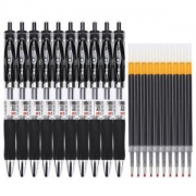 M&G 晨光 HAGP0911 黑色按动中性笔 0.5mm 10支笔+10支芯 *6件 +凑单品