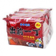 NISSIN 出前一丁 红烧牛肉味方便面 100g*5袋*6件