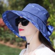 大沿遮阳帽女夏沙滩太阳帽子可折叠