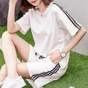 网红同款 纯棉短袖+短裤跑步服两件套 券后￥59