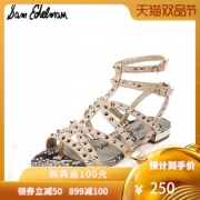 SAM EDELMANDEMI罗马风凉鞋平底鞋搭扣铆钉凉鞋C03F2 350元