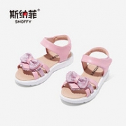 Snoffy 斯纳菲 女童 蝴蝶结凉鞋