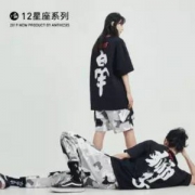 后序 十二星座情侣宽松短袖T恤 多款