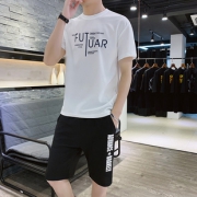 2019新款男士休闲T恤短裤套装