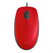 Logitech 罗技 M110 有线静音鼠标 红色 49元