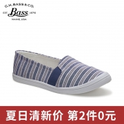 G.H. Bass & Co. GW9SF222 女士条纹帆布鞋一脚蹬