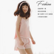 芬腾旗下千线艺，女士纯棉家居服吊带背心两件套装