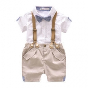 罗町 男童夏季外出服表演服背带裤套装1-4岁 69元