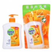 滴露洗手液 健康抑菌洗手液 （）清爽柑橘500g+300g ）*2套+（松木500g+300g） *4件 145.6元包邮（合36.4元/件）