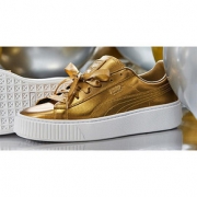 Puma Basket Platform 金色/白色