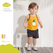 ￥127包邮 moimoln小云朵童装男童夏季短袖套装男宝宝薄款卡通印花两件套