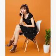 唯品会促销活动：拉夏贝尔 女式碎花高腰连衣裙