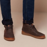 限尺码，Clarks 其乐 Oakland Rise 男士牛皮系带休闲短靴 Prime会员免费直邮含税