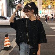 ins网红宽松潮上衣慵懒风女T恤