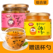 福事多 蜂蜜柚子茶 500g+ 蜂蜜百香果茶 500g23.8元包邮（需用券）