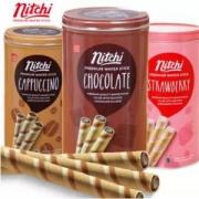 印尼进口，NITCHI 妮趣 威化夹心蛋卷330g 3种口味