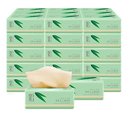 不漂白+不掉屑：良布 竹浆抽纸 3层100抽x8包x3件
