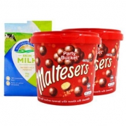 Maltesers 麦提莎 麦丽素巧克力桶 465g*2桶+ Australian Dairies 澳得瑞 脱脂成人奶粉 1kg