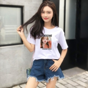 斯娅诗简约白色t恤女短袖2019新款夏宽松韩版女生半袖上衣百搭