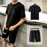 男士夏季短袖t恤套装韩版潮流半袖男生 券后￥98